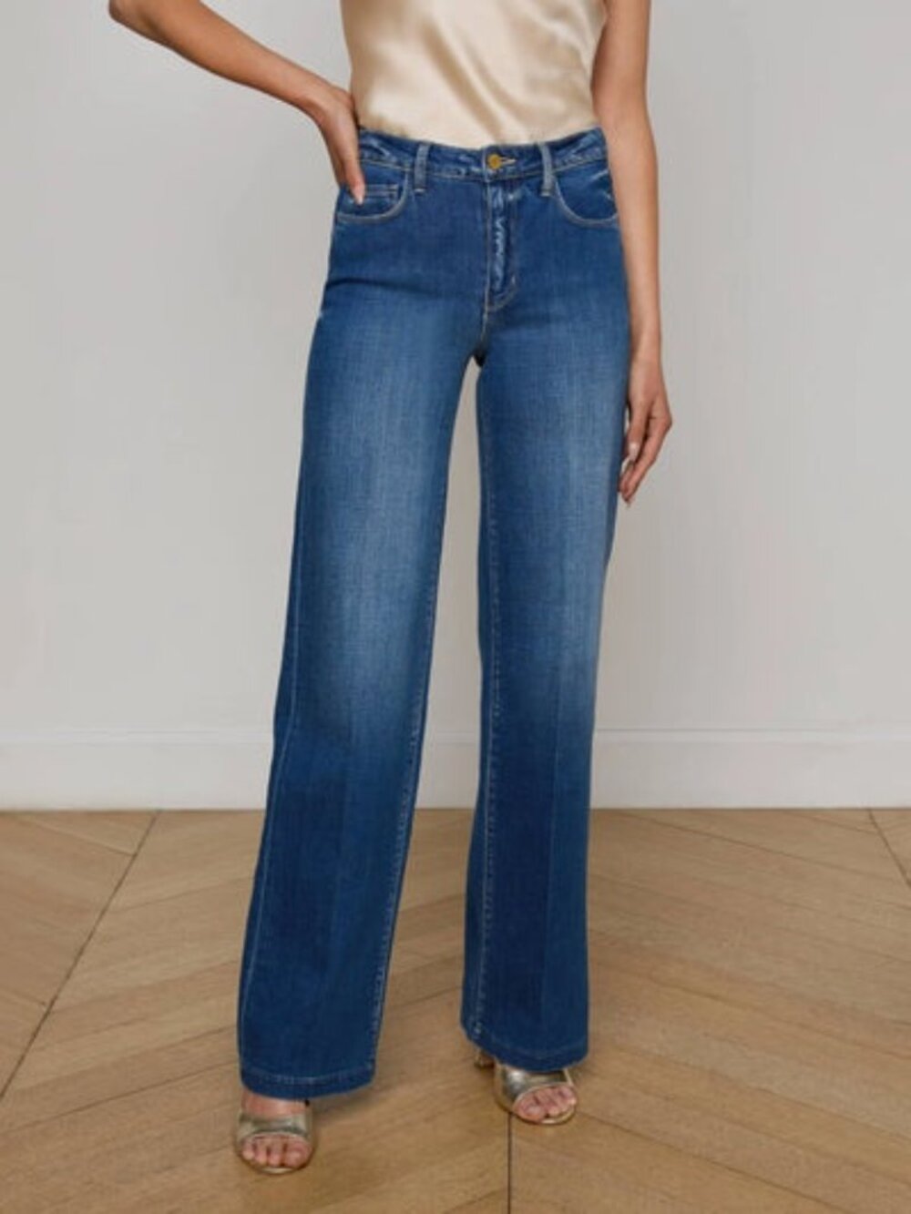 L'AGENCE Clayton Wide Leg Pant Kaplan Size 26 NWT - Picture 2 of 3